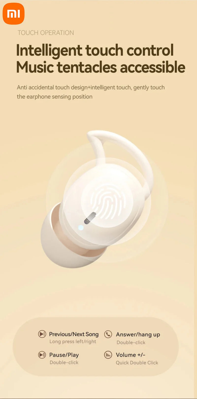 Xiaomi MIJIA Wireless Sleep Specific Invisible Earbuds Bluetooth 5.4 Headphones HiFi Stereo Sound Music Headphones TWS Earphones