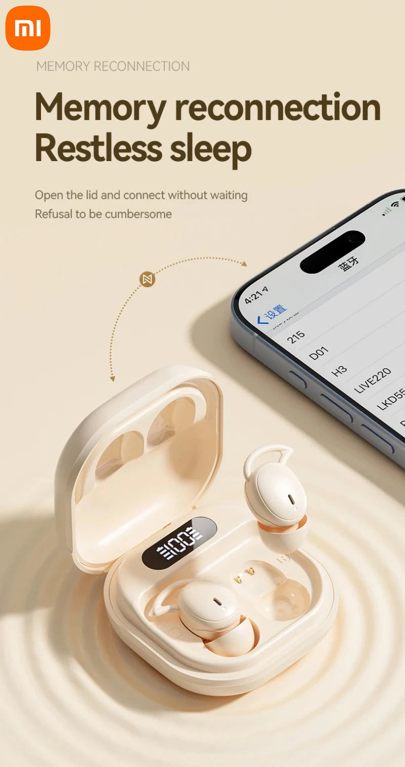 Xiaomi MIJIA Wireless Sleep Specific Invisible Earbuds Bluetooth 5.4 Headphones HiFi Stereo Sound Music Headphones TWS Earphones